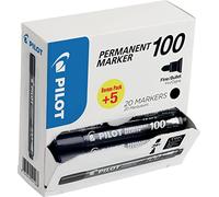 Conf. Pack 15+5 Marcatore Permanente Markers 100 - punta tonda - Nero - Pilot