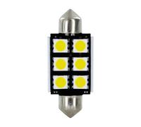 Pilot 24/30V Hyper-Led 18 6 SMD x 3 chips 15x39 mm SV8,5-8 2 pz Bianco dp. pol.