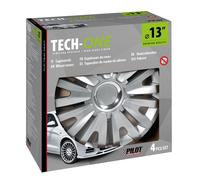 Set 4 copricerchi universali 13'' ABS verniciatura doppio strato Royal Silver