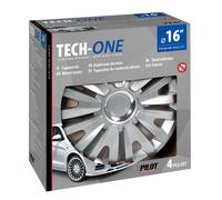 Set 4 copricerchi universali 16'' ABS verniciatura doppio strato Royal Silver