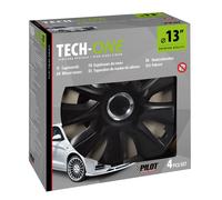 Set Kit 4 copricerchi 13'' in ABS vernice doppio strato Stratos RC Black