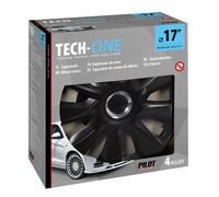 Pilot Copricerchi Stratos RC Black - Set 4 17" Universali ABS verniciatura doppio strato