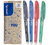 PILOT - 4 FriXion Point - Penna Roller Ricaricabile - Gel Cancellabile | Inchiostro Termosensibile - Massima Precisione - Blu, Nero, Verde, Rosso - Punta Fine (0,5mm)