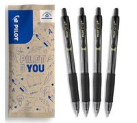 PILOT - 4 G2 Plus - Penna Roller Gel Retrattile e Ricaricabile - Nero | Roller Gel Retrattile - Tratto Fluido e Preciso - Eccellente Comfort di Scrittura - Nero - Punta Media (0,7mm)