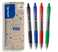 PILOT - 4 G2 Plus - Penna Roller Gel Retrattile e Ricaricabile | Roller Gel Retrattile - Tratto Fluido - Nero, Blu, Rosso, Verde - Punta Media (0,7mm)