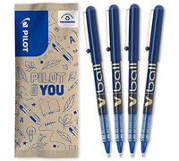 PILOT - 4 V-Ball 07 - Penna Roller Inchiostro Liquido - Blu - Punta Media | Scrittura Fluida, Precisa - Asciugatura Rapida - Blu - Punta Conica Media (0,7mm)