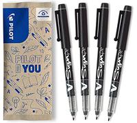 PILOT - 4 V-Sign Pen - Pennarello da Scrittura - Nero | Inchiostro Liquido - Tratto Fluido e Preciso - Asciugatura Immediata - Nero - Punta Media
