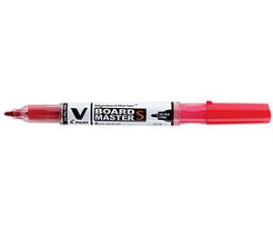 Pilot 487378 - Pennarello per lavagna bianca V Board Master S, punta tonda, colore: Rosso