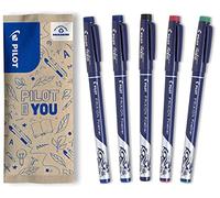 PILOT - 5 FriXion Fineliner - Pennarello da Scrittura Cancellabile | Inchiostro Termosensibile Cancellabile - Tratto Preciso - 2 Blu, 1 Nero, 1 Rosso, 1 Verde - Punta Fine