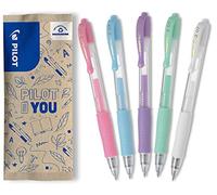 PILOT - 5 G2 - Penna Roller Gel Retrattile e Ricaricabile | Inchiostro Gel Pastello - Retrattile e Ricaricabile - Rosa, Blu, Viola, Verde, Bianco - Punta Media (0,7mm)
