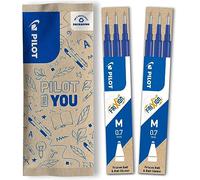 PILOT - 6 Ricariche FriXion Ball - Cancellabile - Blu - Punta Media | Inchiostro Gel Cancellabile - Compatibili FriXion Ball e Ball Clicker - Blu - Punta Media (0,7mm)