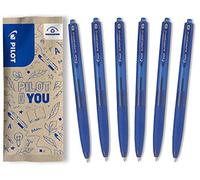 PILOT - 6 Super Grip G - Penna a Sfera Retrattile e Ricaricabile - Blu | Retrattile - Impugnatura Ergonomica - Inchiostro Ultra Morbido - Blu - Punta Media