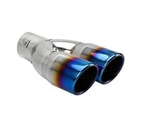 TERMINALE SCARICO DOPPIO BLU MARMITTA PER AUTO IN ACCIAIO INOX Ø 37-60 mm