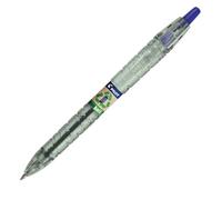 Penna a sfera retrattile Pilot B2P Ecoball BeGreen - Punta tonda da 1 mm - Corsa 0,27 mm - 86,64% di plastica riciclata - Ricar