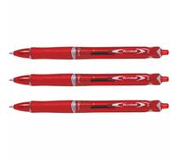 Penna a sfera a scatto Acroball Plastic - punta 0,7mm - rosso - Pilot