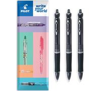 Pilot Acroball - Penna a sfera retrattile - Gamma Begreen 79% riciclata - Confezione da 3 penne - Punta media da 1,0 mm - In confezione regalo con busta - Ideale per scrittura, scuola, casa, ufficio