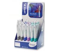 Pilot Acroball penna a sfera unità display da 20 pezzi in 4 colori assortiti (nero/blu/verde/viola/viola)