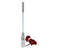Allu-Led, stelo antenna 12V Ø 6 mm Blu in alluminio con luminoso a Led. Auto