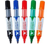 Pilot Pennarello lavagna Begreen V Board Master in plastica riciclata Punta scalpello Set 5 colori