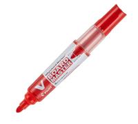 Pilot V Board Master Scatola da 10 pennarelli per lavagna punta in fibra 6 mm rosso