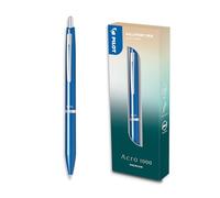 PILOT - Biro premium Acro 1000 Sky Blue in confezione regalo - Inchiostro ultra morbido per una fluidità di scrittura senza pari - Biro Ricaricabile e a scatto - Inchiostro Nero - Punta Media