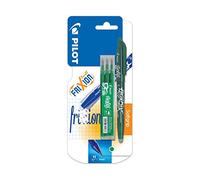 Pilot - Blister FriXion Ball 0.7 - Roller effaçable - Vert + 1 set de 3 recharges - Pointe moyenne