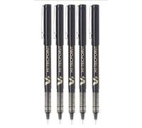 Pilot BX V7 nero Hi-Tecpoint penna roller a punta fine da 0.7 mm, punta 0.5 mm, larghezza (confezione da 5)