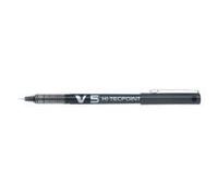 Pilot 100101201 Nero 12pezzo[i] penna roller (Pilot V5 Hi-Tecpoint Liquid Ink Rollerball Pen 0.5mm Tip 0.3mm Line Black [Pack 1