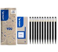 PILOT - Confezione da 10 + 1 ricariche BLS-G2-7 - Compatibile con penne Roller 0,7 mm G2, G2 Plus, B2P Gel - Inchiostro Gel intenso - Nero - Punta media