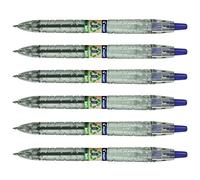 Penna a sfera retrattile Pilot B2P Ecoball BeGreen - Punta tonda da 1 mm - Corsa 0,27 mm - 86,64% di plastica riciclata - Ricar