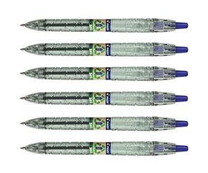 Pilot Confezione da 6 penne a sfera retrattile B2P Ecoball 1,0 mm blu