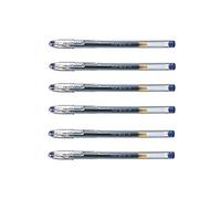 PILOT Confezione da 6 penne gel G-1 punta fine 0,5mm traccia 0,3mm blu