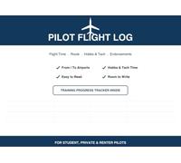 Pilot Flight Log Book: light Logbook for Student, Private & Renter Pilots with Route, Hobbs & Tach, Currency and Training Progress Tracker