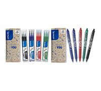 Pilot FriXion, 4 set da 3 Ricariche per penna cancellabile Frixion Ball e Frixion Ball Clicker + PILOT - FriXion Ball Clicker, set di 5 penne a scatto cancellabili con inchiostro termosensibile