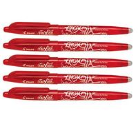 PILOT Frixion Ball 1.0 - Set da 5 pezzi, colore: Rosso