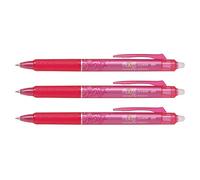 Pilot Frixion Ball Clicker - Set di 3 penne a sfera retrattile, 0,5, colore: Rosa