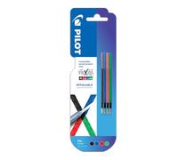 Pilot FriXion Ball - Ricarica per penna cancellabile, 4 colori, punta fine, 0,5 m, confezione da 4
