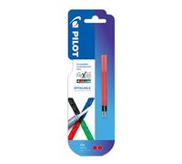 Pilot FriXion Ball - Ricarica per penna cancellabile a 4 colori, punta fine, 0,5 m, confezione da 2, inchiostro blu