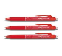 Pilot Frixion Clicker 0.5 (fine), set da 3, rosso