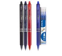 Pilot Frixion Clicker inchiostro gel cancellabile 3 penne + 1 omaggio + 3 Refill gratuiti. Punta media cancellabile inchiostro gel BONUS PACK