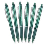 Pilot FriXion Clicker - Penne gel cancellabili retrattili, punta fine, confezione da 6 (verde)
