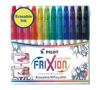 Pilot Frixion Colors Erasable Fibre Tip Colouring Pen - Assorted, Pack of 12 Ass