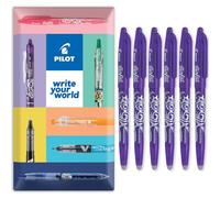 Pilot Frixion FR7 - Penna a sfera cancellabile a calore/attrito, tratto medio, punta da 0,7 mm, confezione da 6, viola