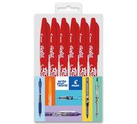 Pilot Frixion FR7 - Penna a sfera cancellabile a calore/attrito, tratto medio, punta da 0,7 mm, confezione da 6, colore rosso