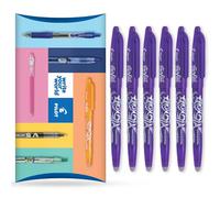Pilot Frixion FR7 - Penna a sfera cancellabile a calore/attrito, tratto medio, punta da 0,7 mm, confezione da 6, viola