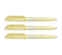 Pilot, Frixion Light, set di 3 penne a sfera, colore: giallo pastello
