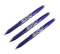 Pilot FriXion - Penna a sfera, cancellabile, inchiostro gel, confezione da 3, colore blu