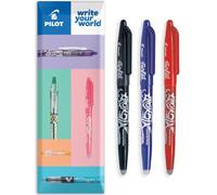 PILOT Frixion Penna Roller Cancellabile a Calore/Attrito FR7 - Linea Media Punta da 0,7mm - In Confezione Regalo a Busta - Confezione da 3 (Nero/Blu/Rosso)
