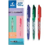 PILOT Frixion Penna Roller Cancellabile a Calore/Attrito FR7 - Linea Media Punta da 0,7mm - In Confezione Regalo a Busta - Confezione da 3 (Blu/Verde/Rosso)