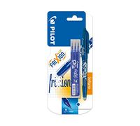 Pilot Frixion - Set di roller cancellabili (penna singola) con 3 ricariche, Blu, 0.7 mm